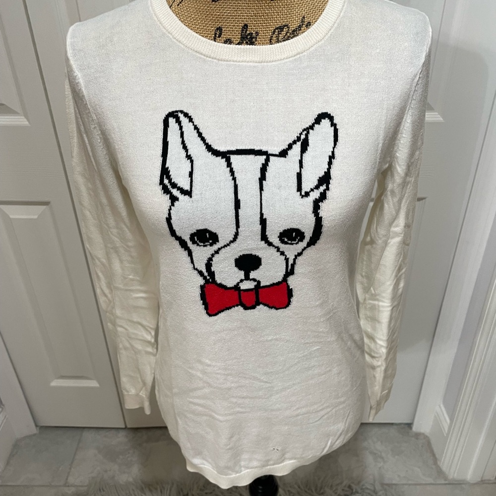 Old Navy Cream Long Sleeve Light Weight Sweater Sz M - Picture 11 of 12